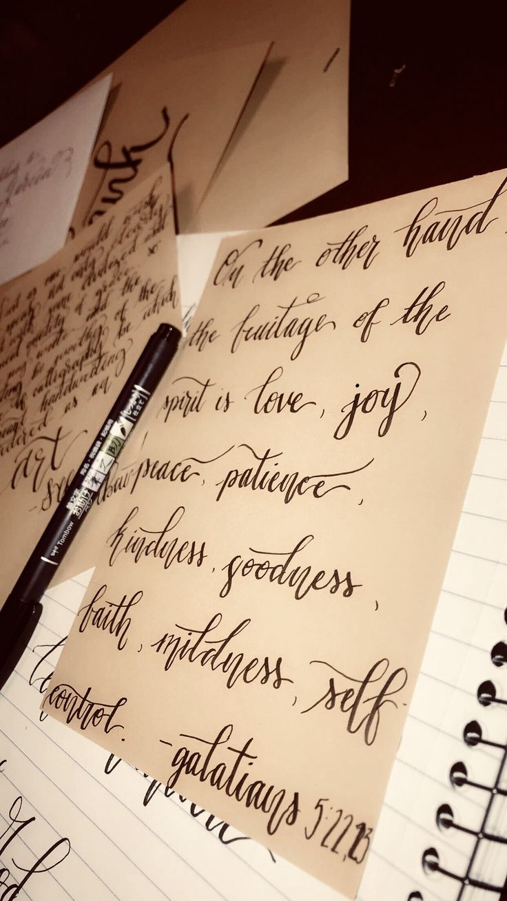 Galatians 5 22 23 Calligraphy For Beginners Handwriting Styles 