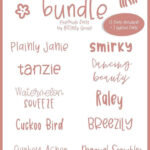Girly Font Bundle 12 Fonts Included Scrapbook Fonts Girly Fonts