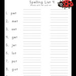 Grade 1 Spelling Et Ot KidsPressMagazine Spelling Words