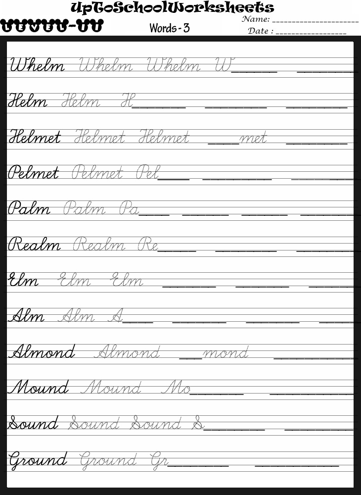 Handwriting Handwriting Level 2 worksheets CBSE ICSE School 