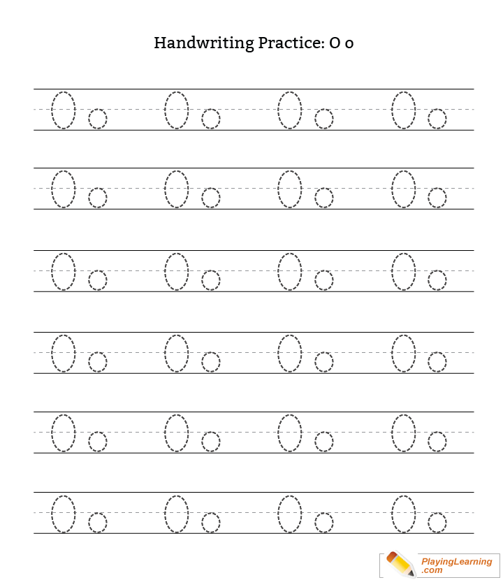 Handwriting Practice Letter O Free Handwriting Practice Letter O