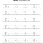 Handwriting Practice Letter R Free Handwriting Practice Letter R