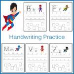 Handwriting Practice Superhero One Beautiful Home Superhero