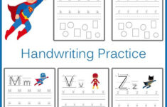 Handwriting Practice Superhero One Beautiful Home Superhero