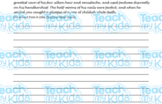 Handwriting Practise A Little Cloud character Description Teach