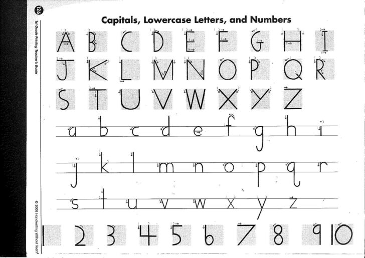 Handwriting Without Tears Tracing Worksheets