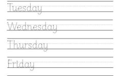 Handwriting Worksheets Days Of The Week AlphabetWorksheetsFree
