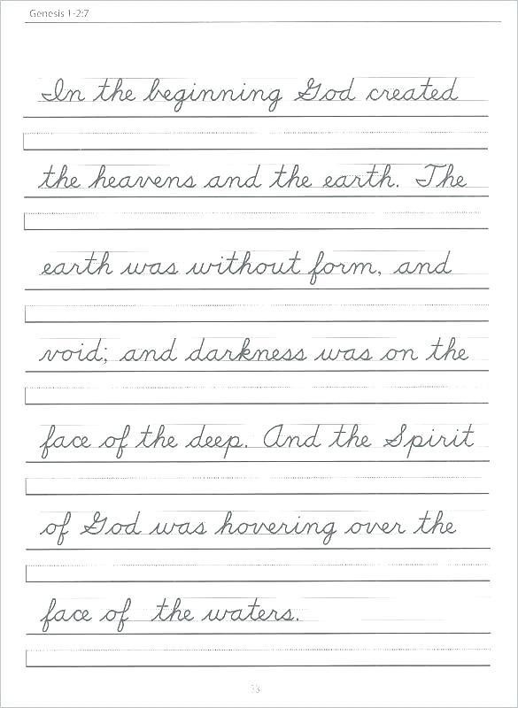Handwriting Worksheets For 4th Graders