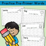 Handwriting Worksheets For Kids Pre Primer Dolch Words Mamas