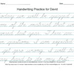 Handwriting Worksheets Name Db Excel