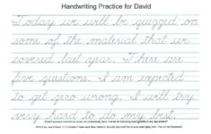Handwriting Worksheets Name Db excel