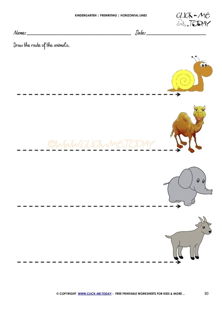 HORIZONTAL LINES WORKSHEET 30 Tracing Worksheets Preschool Pre 
