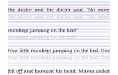 Italic Handwriting Five Little Monkeys Italic Handwriting