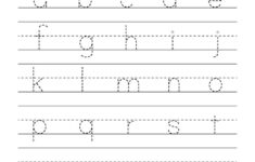 Kindergarten Dash Trace Handwriting Worksheet Printable Handwriting