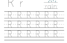 Kindergarten Letter R Writing Practice Worksheet Printable