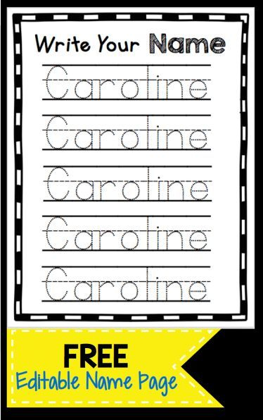 Learn To Write Your Name FREEBIE Keeping My Kiddo Busy Name 