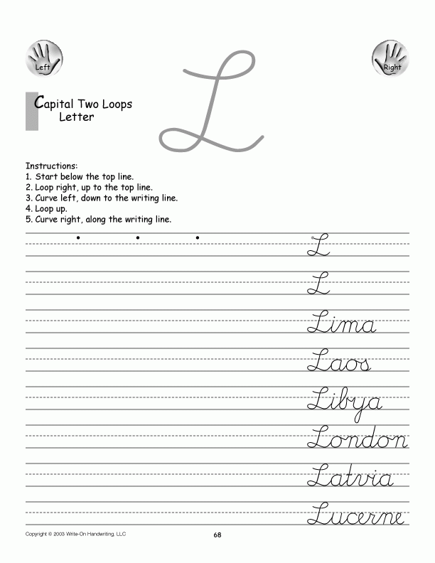 Left Hand Cursive Teaching Cursive Cursive Handwriting Practice 