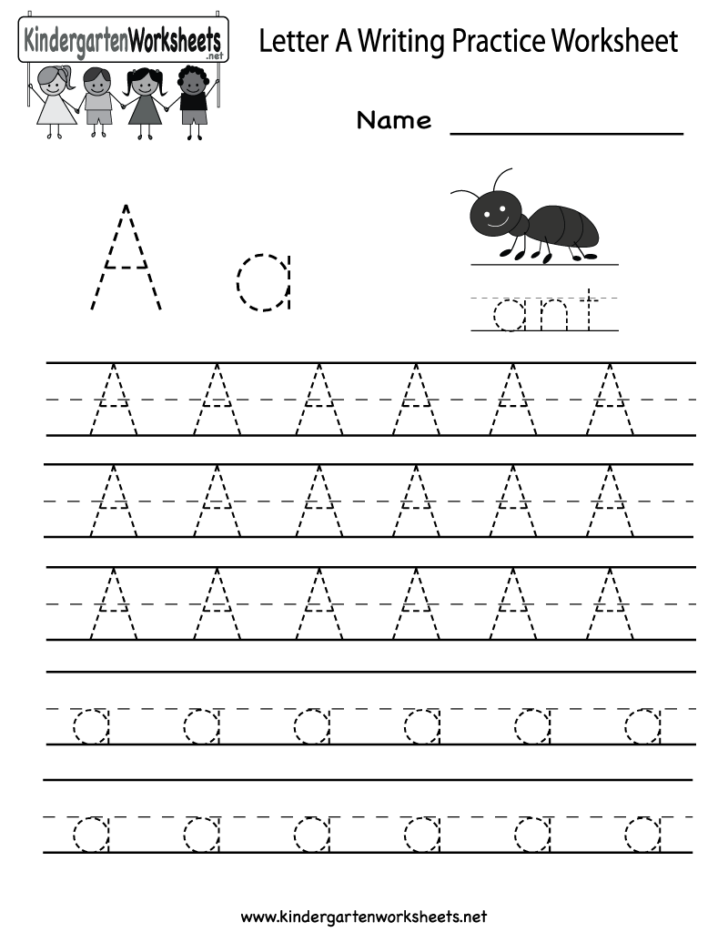 Letter A Writing Practice Worksheet Printable Free Download Borrow ...