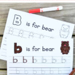 Letter B Tracing Worksheets Mary Martha Mama