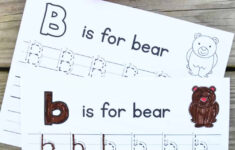 Letter B Tracing Worksheets Mary Martha Mama
