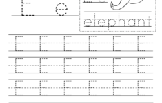 Letter E Writing Practice Worksheet Free Kindergarten English Works