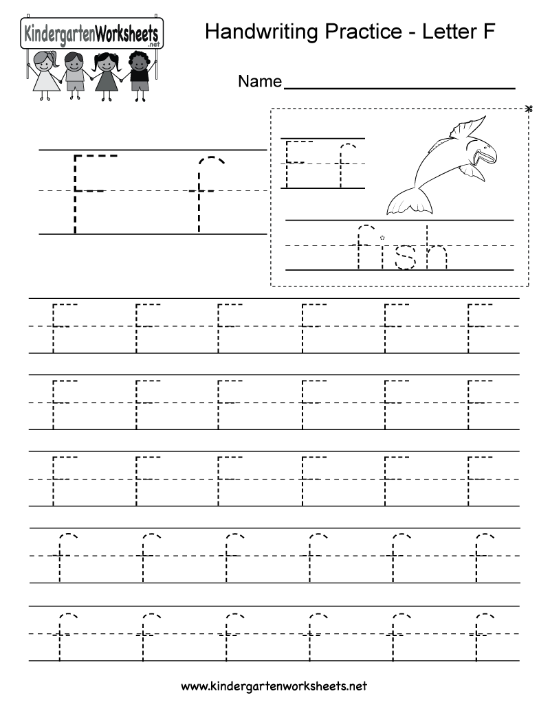 Letter F Writing Practice Worksheet This Series Of Handwriting 
