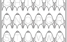 Letter Tracing Worksheet Rocket Preschool Worksheets Space Theme