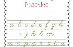 Lower Case Letter Handwriting Practice Blessed Learners
