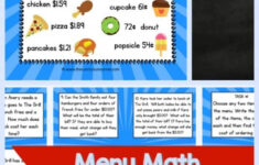 Menu Math For 4th 5th Graders The Curriculum Corner 4 5 6