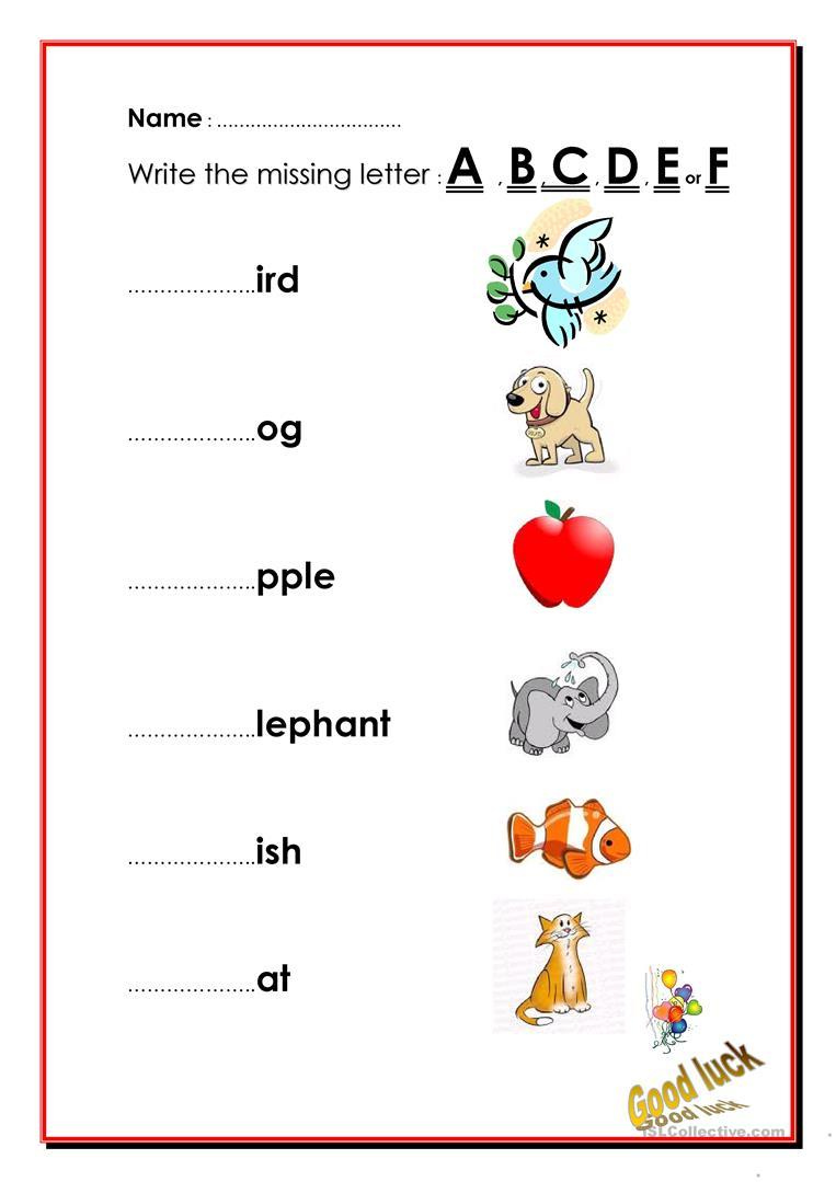 Missing Letters Worksheet Letter Worksheets