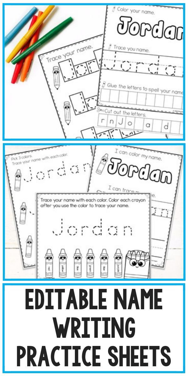Name Writing Practice Is Important For Kids In Kindergarten Creating 
