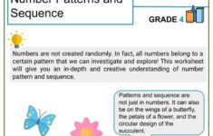 Number Patterns And Sequence 4th Grade Math Worksheets