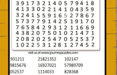 Number Search Puzzle For Kids And Adults Enjoy This Free Number Search