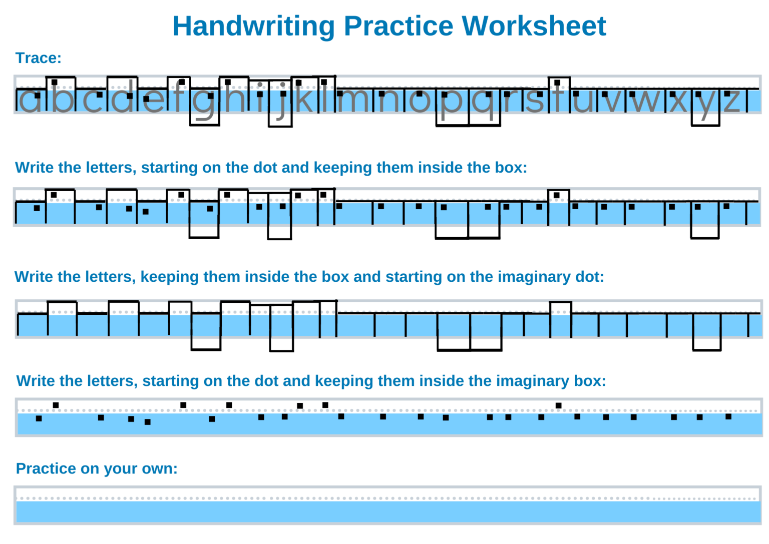 Occupational Therapy Handwriting Practice Worksheet Intercare Health Handwriting Worksheets
