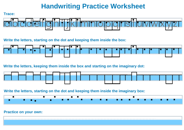 Occupational Therapy Handwriting Practice Worksheet Intercare Health