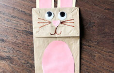 Paper Bag Bunny Easter Puppet Craft For Kids