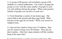 Phenomenal Printable 5Th Grade Math Word Problems Worksheets With Db