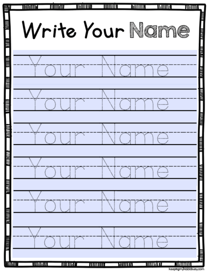 Pre K Handwriting Name Worksheets