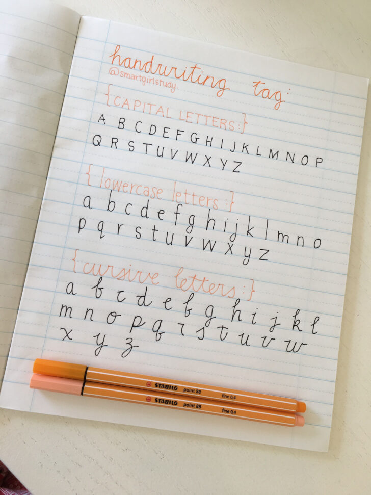 Aesthetic Handwriting Worksheets