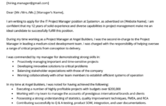 Project Manager Cover Letter Example Writing Tips Resume Genius