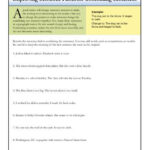 Sentence Patterns Combining Sentences Writing Worksheets