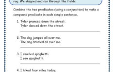 Sentence Structure Worksheets 7th Grade Worksheets Master