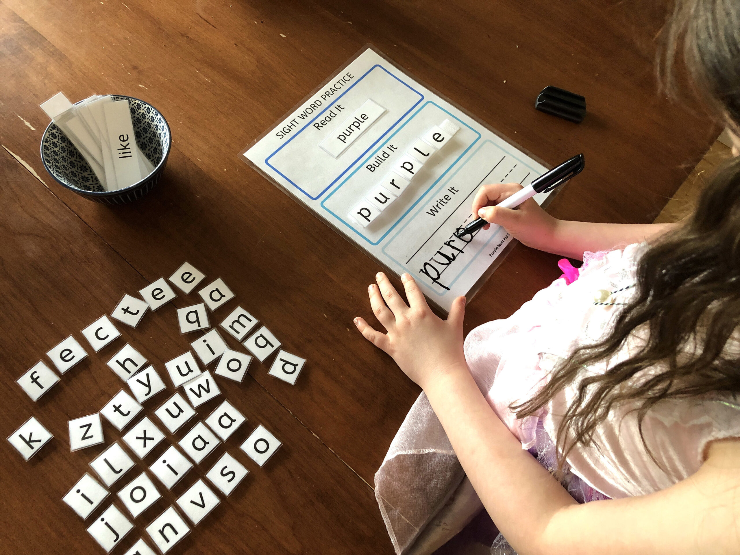 Sight Word Practice Worksheet Printable Spelling Game Learn Etsy
