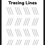 Slanting Line Worksheet Tracing Practice For Kindergarten And