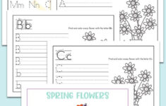 Spring Alphabet Recognition Handwriting Worksheets Fun With Mama