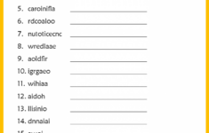 State Word Scramble Worksheets 99Worksheets