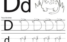 Trace Letter D Dinosaur Free Handwriting Worksheets Letter D