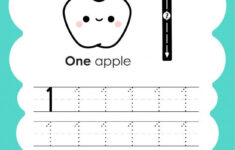 Trace Number One For Kindergarten And Preshool Kids Kids