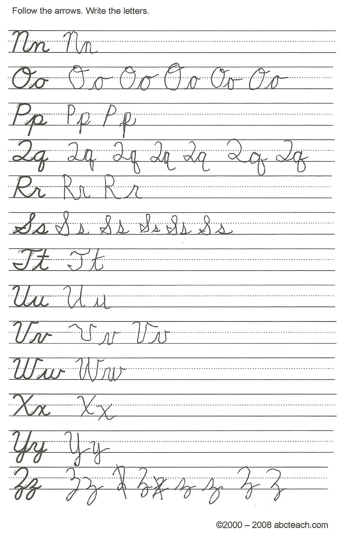 Tracing Letters On Worksheets For Handwriting Practice For Occupational 