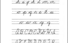 Uppercase And Lowercase Alphabet Cursive Cursive Handwriting Practice